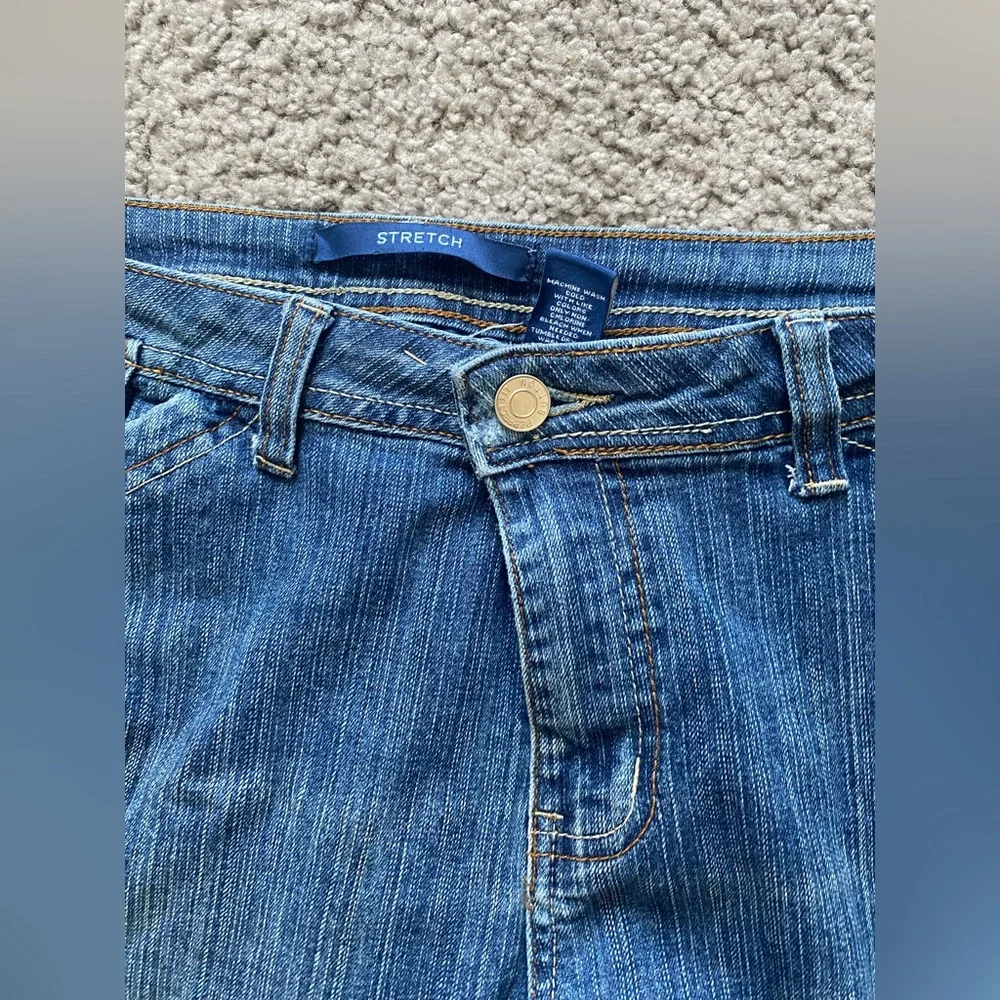 Bill Blass | vintage straight leg jeans stretch women’s size 12 denim dad jeans - Picture 13 of 14
